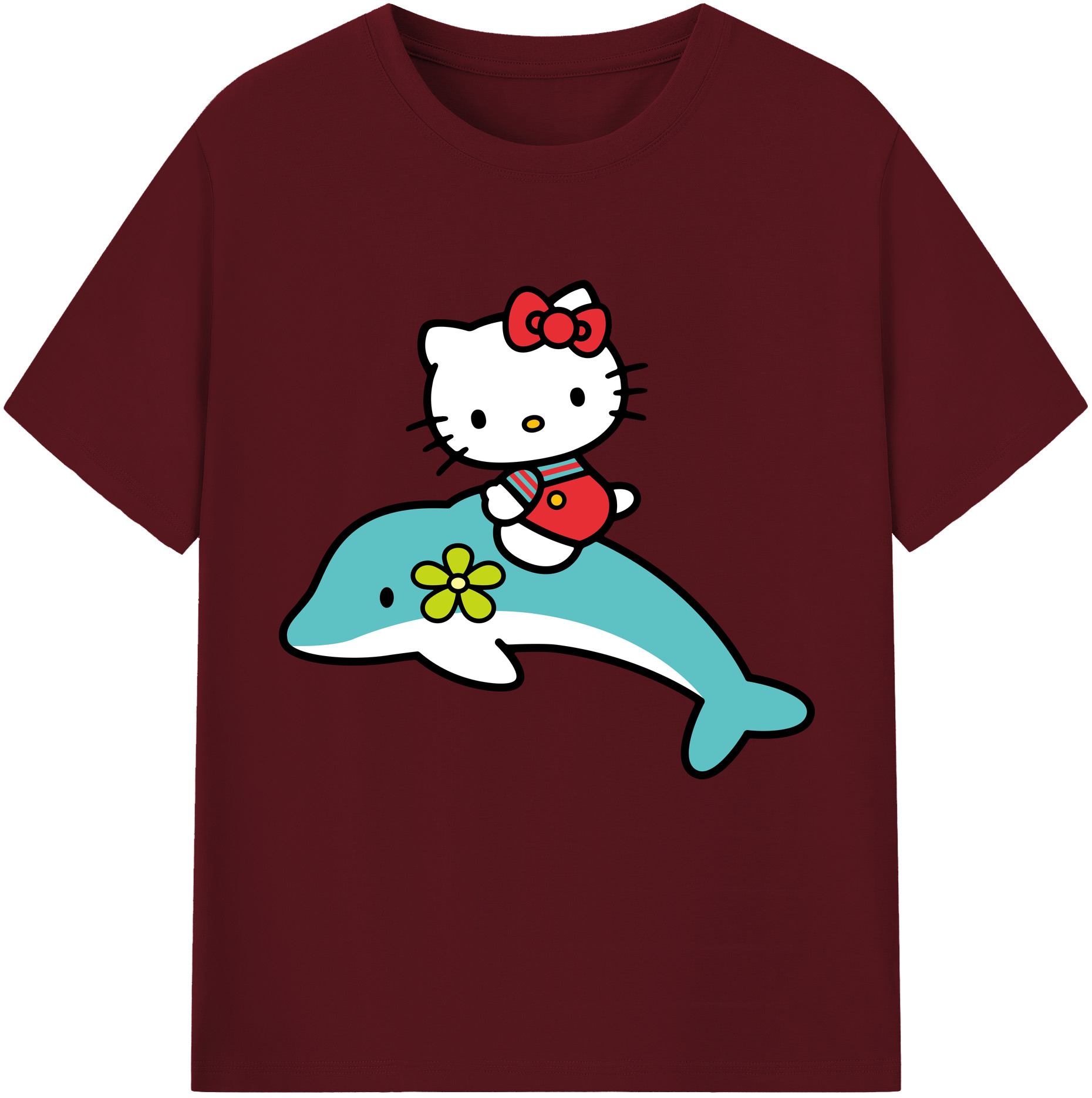 （画像用） Hello Kitty ハローキティ 綿100％半袖Tシャツ（フロントプリント）
